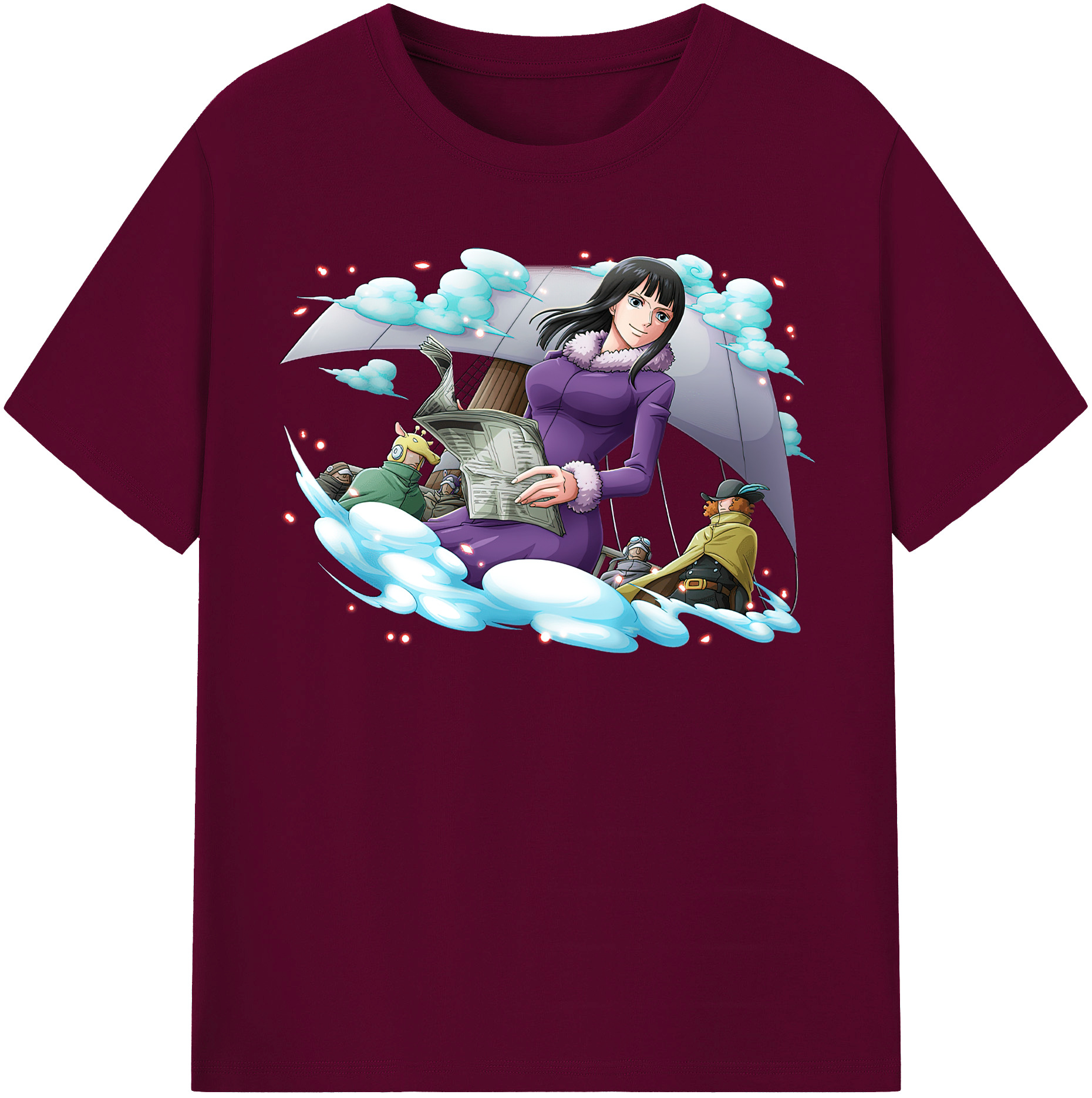 ワンピース ニコ・ロビン ONE PIECE Nico Robin レディースカジュアルプリントTシャツ（綿100％）